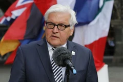 Ngoại trưởng Đức Frank-Walter Steinmeier phát biểu trước cuộc họp các ngoại trưởng G-7 ở Luebeck. (Nguồn: Reuters)