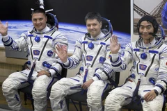 Ba nhà du hành vũ trụ trên con tàu Liên hợp. (Nguồn: Getty)