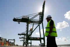 Một công nhân làm việc ở càng vịnh Mariel, Cuba. (Nguồn: AP)