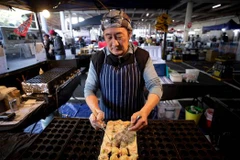 ​Quầy bán takoyaki của đầu bếp Martin Lowe.(Nguồn: NZHerald)