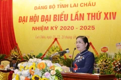 Bà Giàng Páo Mỷ, Bí thư tỉnh ủy Lai Châu nhiệm kỳ 2020-2025. (Ảnh: Quý Trung/TTXVN)