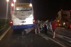 Hiện trường vụ tai nạn. (Ảnh: Vietnam+)