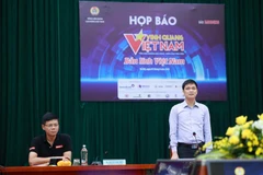 Họp báo thông tin về Chương trình Vinh Quang Việt Nam. (Ảnh: PV/Vietnam+) 