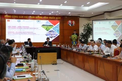 Hội thảo “Kinh nghiệm và giải pháp của Đan Mạch trong sản xuất nông nghiệp và thực phẩm bền vững”. (Ảnh: PV/Vietnam+)