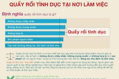 Định nghĩa về hành vi quấy rối tình dục tại nơi làm việc. (Ảnh: PV/Vietnam+)