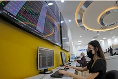 Dòng tiền khá ổn định và giúp cho VN-Index duy trì được sắc xanh. (Ảnh: Vietnam+)