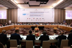 Toàn cảnh Diễn đàn doanh nghiệp Việt Nam (VBF), ngày 19/3. (Ảnh: Vietnam+)