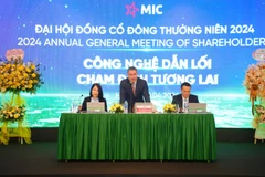 Đại hội đồng cổ đông thường niên năm 2024 của Tổng Công ty Bảo hiểm Quân đội, ngày 10/4. (Ảnh: Vietnam+)