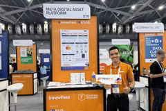 Đại diện sartup của Việt Nam là AirCity, Foodmap và Meta đến với sự kiện DAPInnovFest x Asia 2024. (Ảnh: Vietnam+)