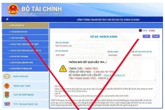 Đối tượng lừa đảo giả mạo trang Website của Bộ Tài chính. (Ảnh: Vietnam+)