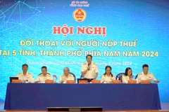 Hội nghị đối thoại với người nộp thuế khu vực 5 tỉnh, thành phía Nam diễn ra ngày 27/9. (Ảnh: Vietnam+)