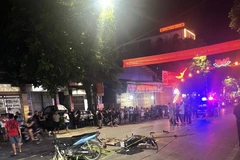 Hiện trường vụ tai nạn. (Ảnh: TTXVN phát)