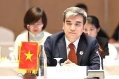 Ông Lưu Quang Tuấn, Vụ trưởng Vụ Hợp tác quốc tế, Bộ Lao động, Thương binh và Xã hội, phát biểu tại Hội nghị. (Ảnh: Đỗ Bá Thành/TTXVN)