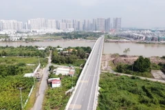 Đường Long Phước kết nối trực tiếp với cầu Long Đại, mở rộng tuyến kết nối mới với cửa ngõ phía Đông thành phố Thủ Đức. (Ảnh: Trung Tuyến/TTXVN)