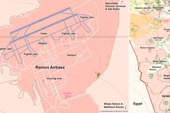 Bản đồ Căn cứ không quân Ramon của Israel. (Nguồn: Wikipedia)