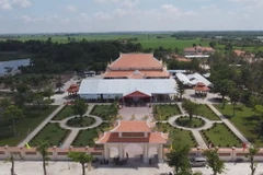 Khung cảnh đền thờ Long Khốt tại xã Thái Bình Trung, huyện Vĩnh Hưng, tỉnh Long An. (Ảnh: Thanh Bình/TTXVN)