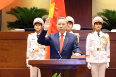 Chủ tịch nước Tô Lâm tuyên thệ. (Ảnh: Thống Nhất/TTXVN)