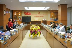 Quang cảnh cuộc làm việc. (Nguồn: Báo Đại biểu Nhân dân)