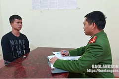 Đối tượng Ngô Văn Linh tại Cơ quan Công an. (Nguồn: Báo Lạng Sơn)