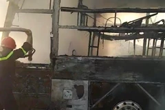 Hiện trường vụ cháy. (Nguồn: Báo Bình Thuận)