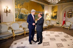 Ngoại trưởng Kerry gặp Tổng thống Tunisia Moncef Marzouki. (Nguồn: Reuters)
