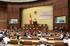 Chủ tịch Quốc hội Vương Đình Huệ chủ trì và phát biểu khai mạc. (Ảnh: Doãn Tấn/TTXVN)