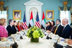Ngoại trưởng UAE Abdullah bin Zayed Al Nahyan có cuộc gặp với người đồng cấp Mỹ Antony Blinken. (Nguồn: mofaic)
