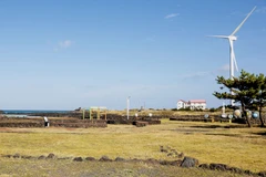 Làng ven biển Woljeong trên đảo Jeju (Hàn Quốc). (Ảnh: Anh Nguyên/TTXVN)