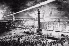 Đêm 7/11/1917 (25/10 theo lịch Nga cũ), quân khởi nghĩa tấn công vào Cung điện Mùa Đông ở Petrograd, mở đầu cuộc Cách mạng Tháng Mười Nga. (Ảnh: Tư liệu TTXVN) 