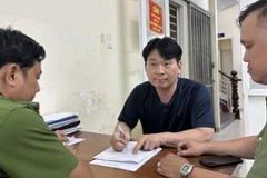 Đối tượng Kim Kyung Sic tại Cơ quan Công an. (Nguồn: Cơ quan Công an)