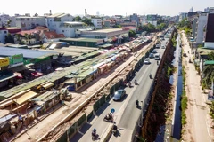 Dự án mở rộng đường Âu Cơ-An Dương Vương. (Ảnh: Hoài Nam/Vietnam+) 