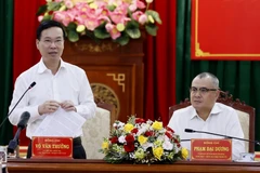 Chủ tịch nước Võ Văn Thưởng phát biểu chỉ đạo. (Ảnh: Thống Nhất/TTXVN) 