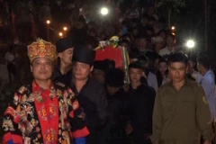 Đoàn rước trong lễ hội Cầu Trăng ở Hà Giang. (Nguồn: Đài Phát Thanh, Truyền hình tỉnh Hà Giang)