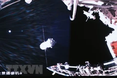 Tàu vũ trụ Thần Châu-16 ghép nối thành công với module Thiên Hà trên Trạm vũ trụ Thiên Cung, ngày 30/5/2023. (Ảnh: THX/TTXVN) 