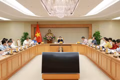 Phó Thủ tướng Trần Hồng Hà chủ trì buổi làm việc. (Nguồn: TTXVN)