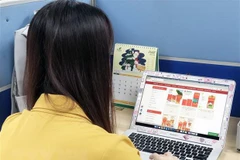 Mua hàng qua các kênh thương mại điện tử. (Ảnh: Thu Hương/TTXVN) 