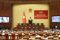 Quang cảnh Hội nghị toàn quốc lần thứ nhất triển khai luật, nghị quyết của Quốc hội khoá XV. (Ảnh: Doãn Tấn/TTXVN)