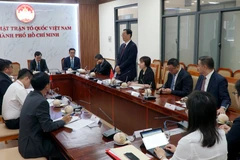 Quang cảnh buổi làm việc. (Ảnh: Văn Phúc/TTXVN)