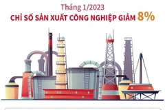 [Infographics] Chỉ số sản xuất công nghiệp tháng 1 năm 2023 giảm 8%