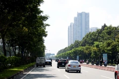 Xa lộ Hà Nội đoạn từ cầu Sài Gòn hướng về ngã tư Thủ Đức dài 7,7km, được đổi tên thành đường Võ Nguyên Giáp. (Ảnh: Hồng Đạt/TTXVN)