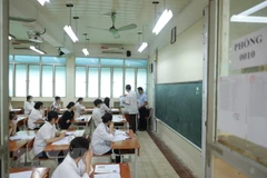 Thí sinh dự Kỳ thi Tốt nghiệp Trung học Phổ thông năm 2023. (Ảnh: Hoàng Hiếu/TTXVN)