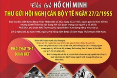 Thư Chủ tịch Hồ Chí Minh gửi hội nghị cán bộ y tế tháng 2 năm 1955