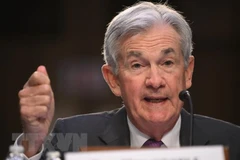 Chủ tịch Ngân hàng Dự trữ liên bang Mỹ (Fed) Jerome Powell phát biểu trong phiên điều trần ở Washington, DC ngày 7/3/2023. (Nguồn: AFP/TTXVN)