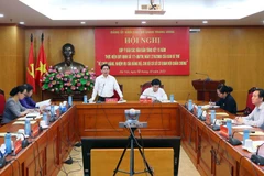 Ông Nguyễn Văn Thể, Ủy viên Trung ương Đảng, Bí thư Đảng bộ Khối các cơ quan Trung ương phát biểu. (Ảnh: An Đăng/TTXVN)