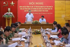 Quang cảnh buổi làm việc. (Ảnh: Danh Lam/TTXVN)