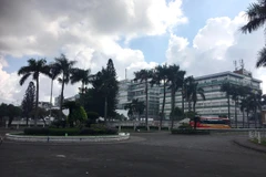 Công ty TNHH Pouyuen Việt Nam (chuyên sản xuất giày thể thao tại quận Bình Tân, Thành phố Hồ Chí Minh) vắng bóng công nhân lao động trong những ngày tháng 5/2023. (Ảnh: Thanh Vũ/TTXVN) 