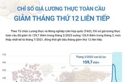 Chỉ số giá lương thực toàn cầu giảm tháng thứ 12 liên tiếp