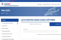  Khách hàng có thể tra cứu lịch ngừng, giảm cung cấp điện tại website của EVNNPC. (Nguồn: EVNNPC) 