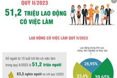 [Infographics] 51,2 triệu lao động có việc làm trong quý 2 năm 2023
