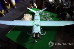 Một máy bay không người lái của Triều Tiên được phát hiện ở một khu vực miền núi của Hàn Quốc vào năm 2017. (Nguồn: Yonhap) 
